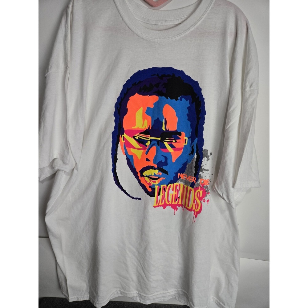 Pop Smoke‎ 3forty Inc S/s Legends Never Die Xxl 2xl Multicolor Rap Tee Shirt